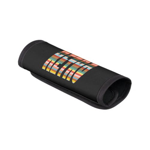 Colorful Retro Word Stripes  Luggage Handle Wrap