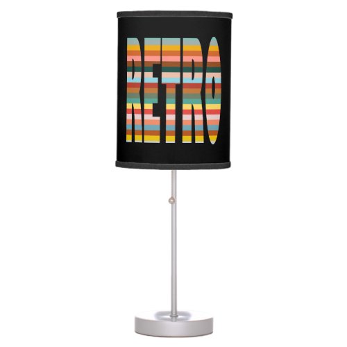 Colorful Retro Word Stripes  Table Lamp
