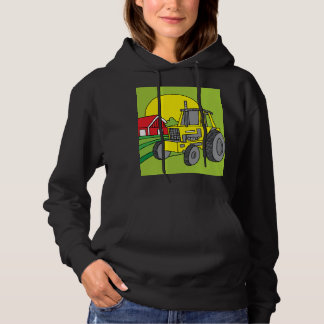 Colorful Retrospect Tractor In Nature Hoodie