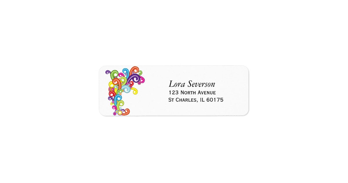 Colorful Return Address Labels