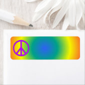 Colorful return address Peace sticker | Zazzle