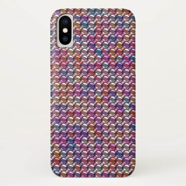Colorful Rhinestone Case-Mate iPhone Case (Back)