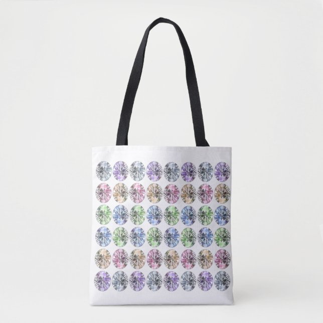 Colorful rhinestones tote bag (Front)