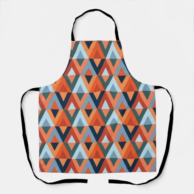 Colorful rhombuses and triangles pattern apron (Front)