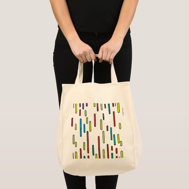 Colorful Rhythm Grocery Tote Bag (Front (Product))