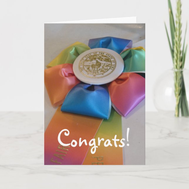 Colorful Ribbon, Congrats! Card (Front)