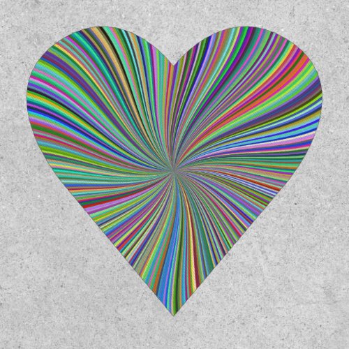 Colorful Ribbon Spiral Swirl Optical Illusion Art Patch