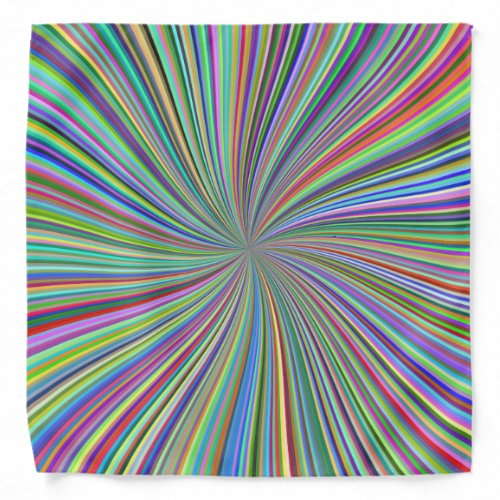 Colorful Ribbon Spiral Swirl Optical Illusion Bandana