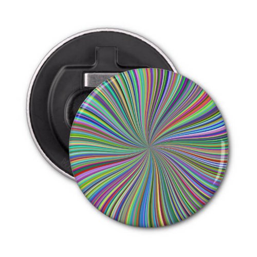 Colorful Ribbon Spiral Swirl Optical Illusion Bottle Opener