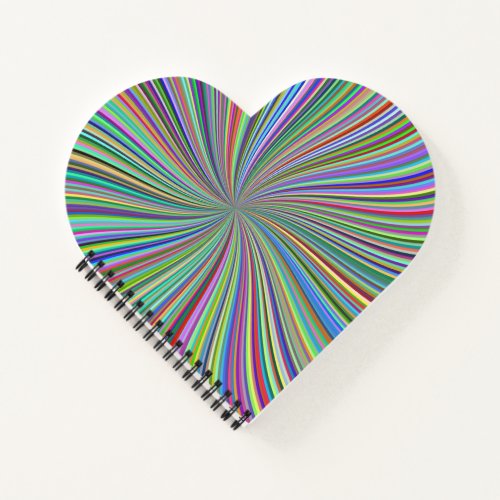 Colorful Ribbon Spiral Swirl Optical Illusion Notebook