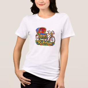 Colorful Rickshaw Art — Bengali Culture T-Shirt Tri-Blend Shirt