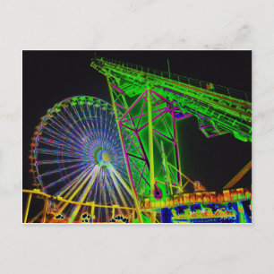 Colorful Rides Postcard