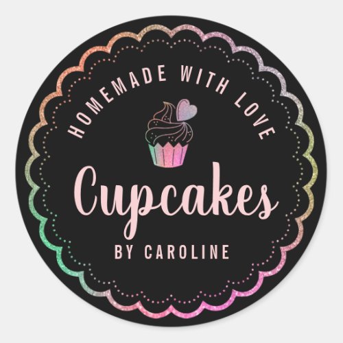 colorful ring homemade cupcakes homebaked classic round sticker