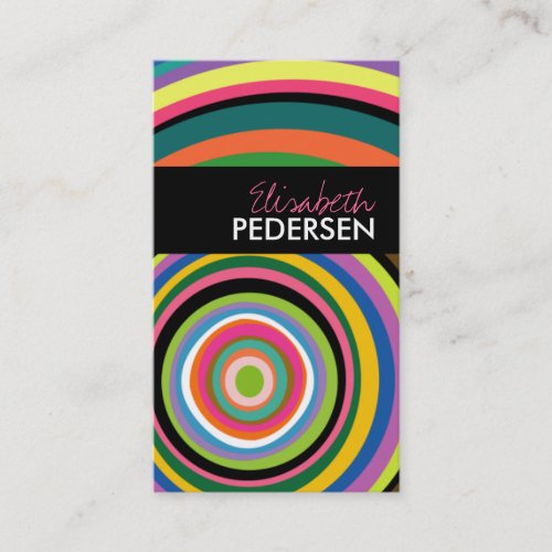 Colorful Rings Modern Business Cards