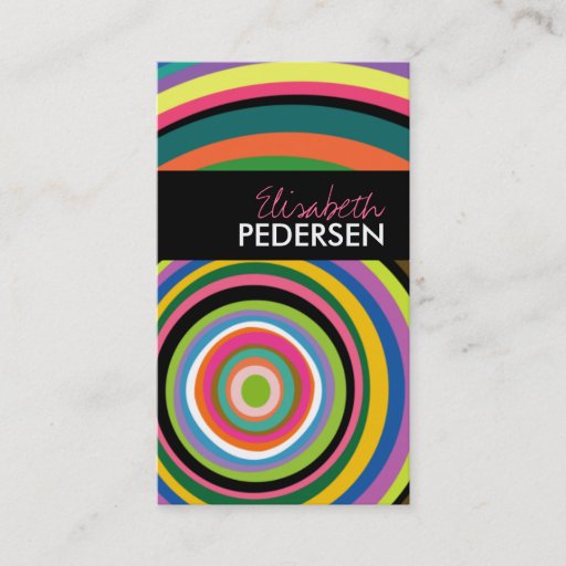 Customizable Colorful Rings Modern Business Cards