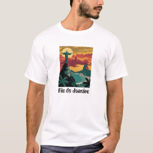 Colorful Rio de Janeiro Brazil Travel Art T-Shirt