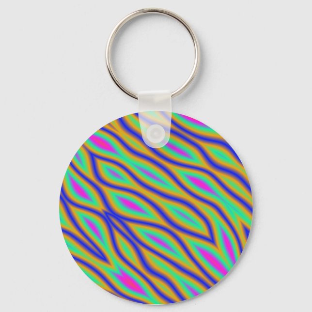 Colorful Ripples Keychain (Front)