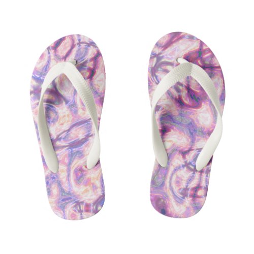 Colorful Ripples  Kids Flip Flops