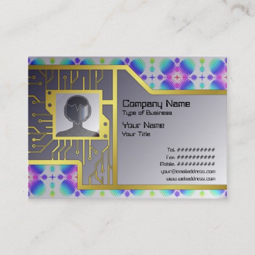 Colorful Ripples Small Transparent Business Card