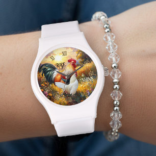 Colorful Rise and Shine Rooster Watch