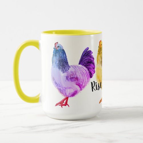 Colorful Rise n Shine Rooster Mug