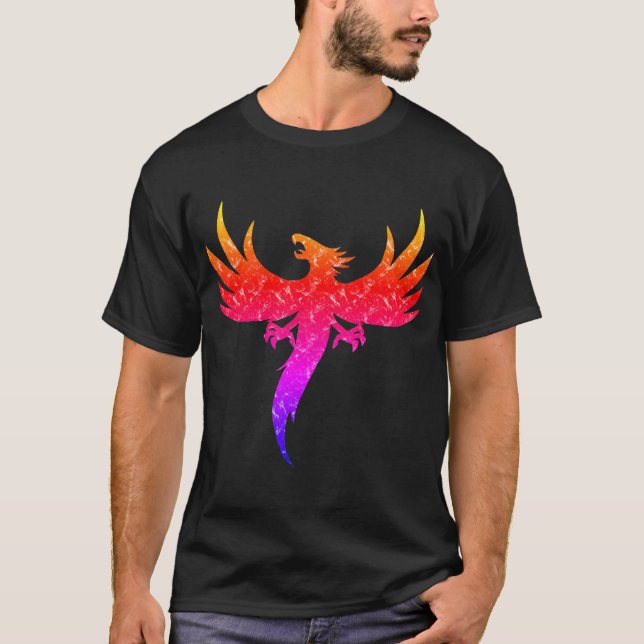Colorful Rising Phoenix T-Shirt (Front)