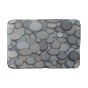 Colorful River Rock Pebbles Art Bath Mat