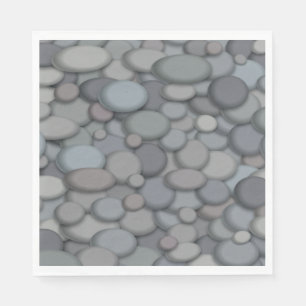 Colorful River Rock Pebbles Art Paper Napkins