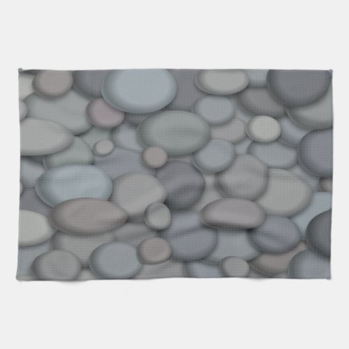 Colorful River Rock Pebbles Art Towel