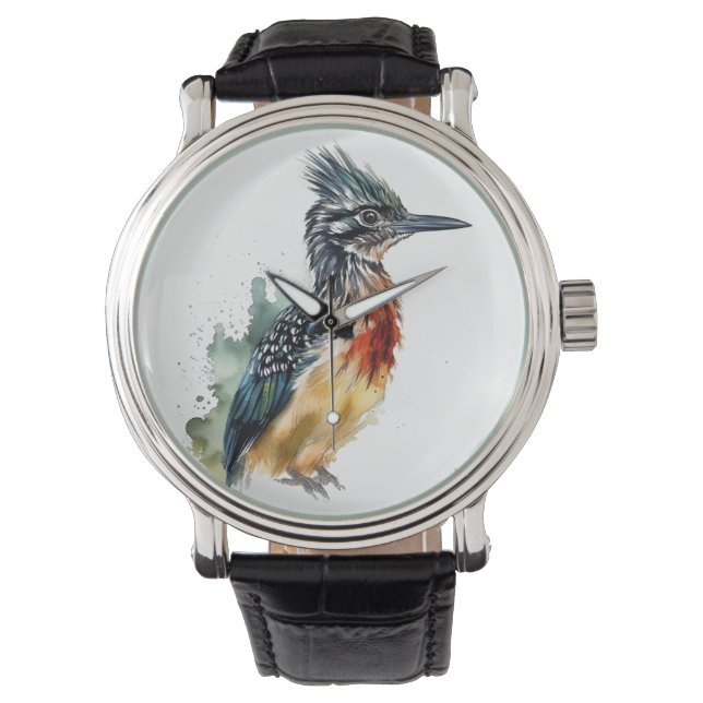 Colorful Roadrunner in water color Watch (Front)