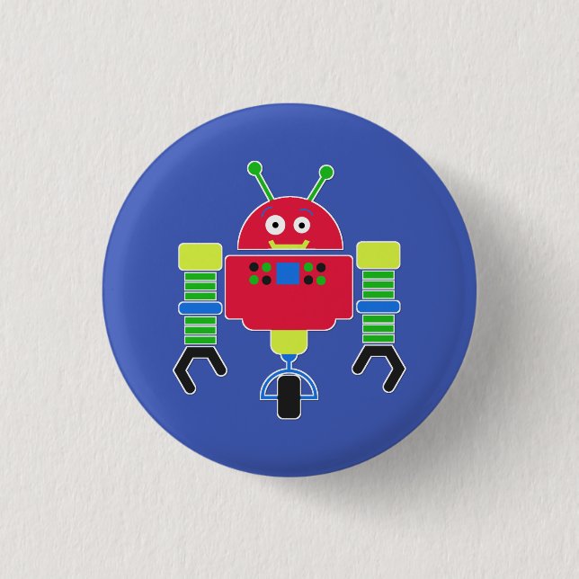 Colorful Robot Button Pin (Front)