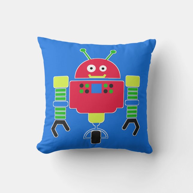 Colorful Robot Pillow (Front)