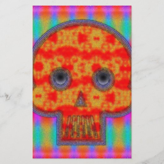 Colorful Robot Skull Painting (Front)