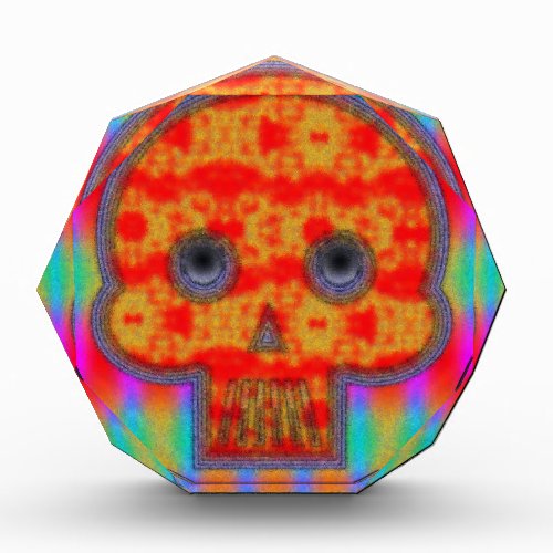 Colorful Robot Skull Painting Acrylic Award