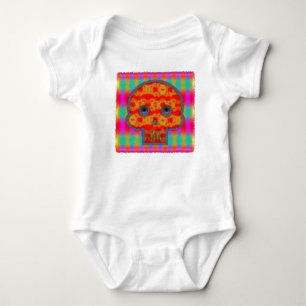 Colorful Robot Skull Painting Baby Bodysuit