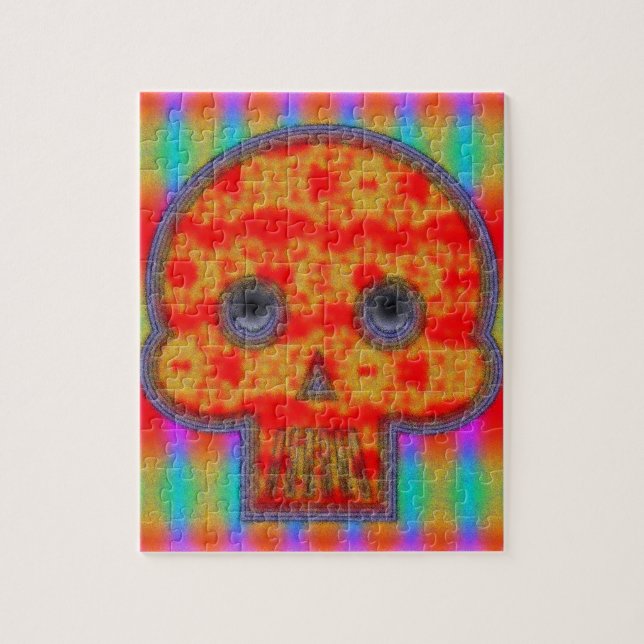 Colorful Robot Skull Painting Jigsaw Puzzle (Vertical)