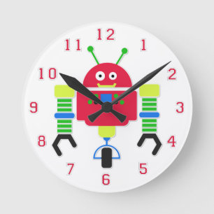 Colorful Robot Wall Clock