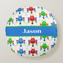 Colorful Robots Kids Personalized