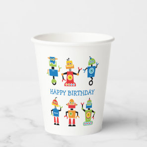 Colorful Robots Party Decorations Paper Cup