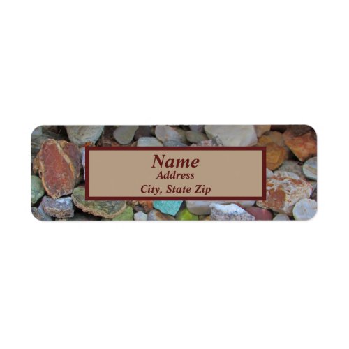 Colorful Rock and Gem Collection Photo Rockhound Label
