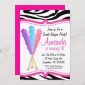 Colorful Rock Candy Birthday Party Invitation (Front/Back)