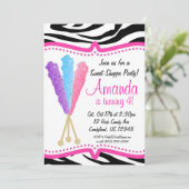 Colorful Rock Candy Birthday Party Invitation (Standing Front)