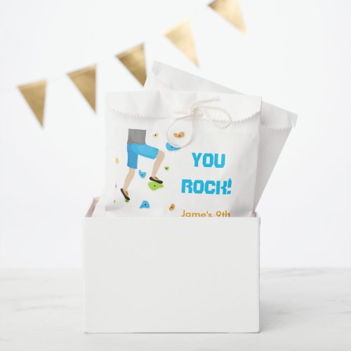 Colorful Rock Climbing Favor Treat Bags