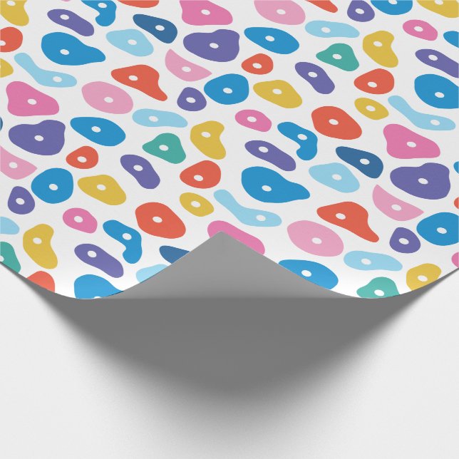 Colorful Rock Climbing Foot Holds Wrapping Paper (Corner)