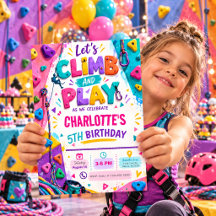 Colorful Rock Climbing Play Kids Birthday Party
