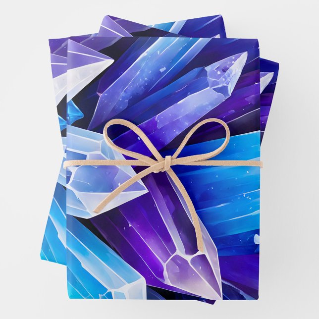 Colorful Rock Crystal Art Wrapping Paper Sheets (Creator Uploaded)