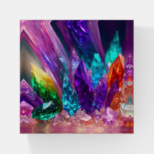 Colorful Rock Minerals Crystal Paperweight