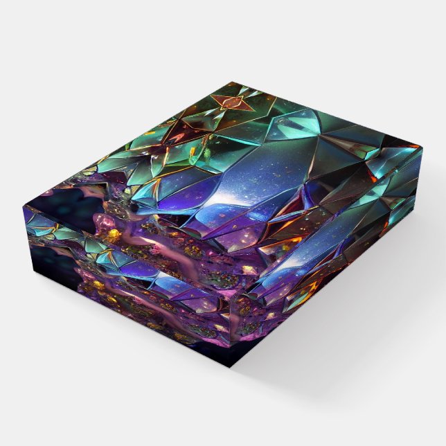 Colorful Rock Minerals Crystal Paperweight (Angled)