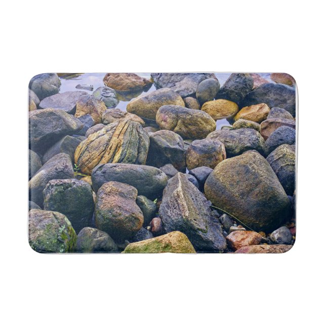Colorful rocks    bath mat (Front)