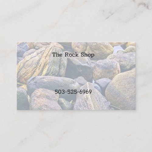 Colorful rocks    business card